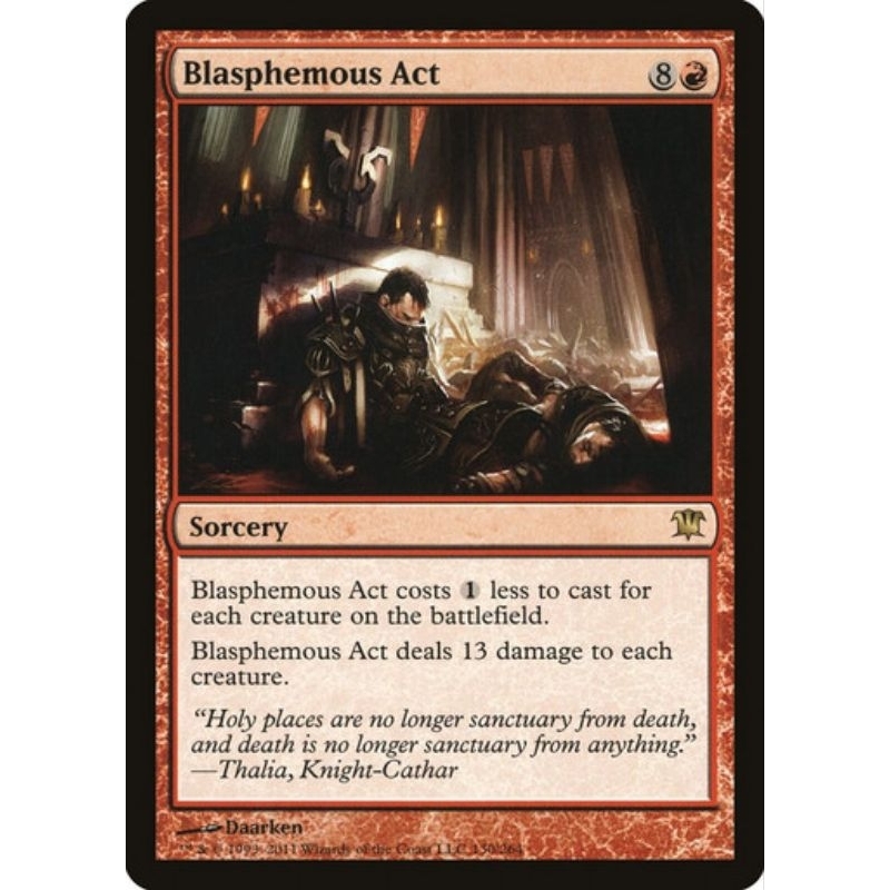 MTG Rare Red Card Blasphemous Act (Innistrad) Shopee Malaysia
