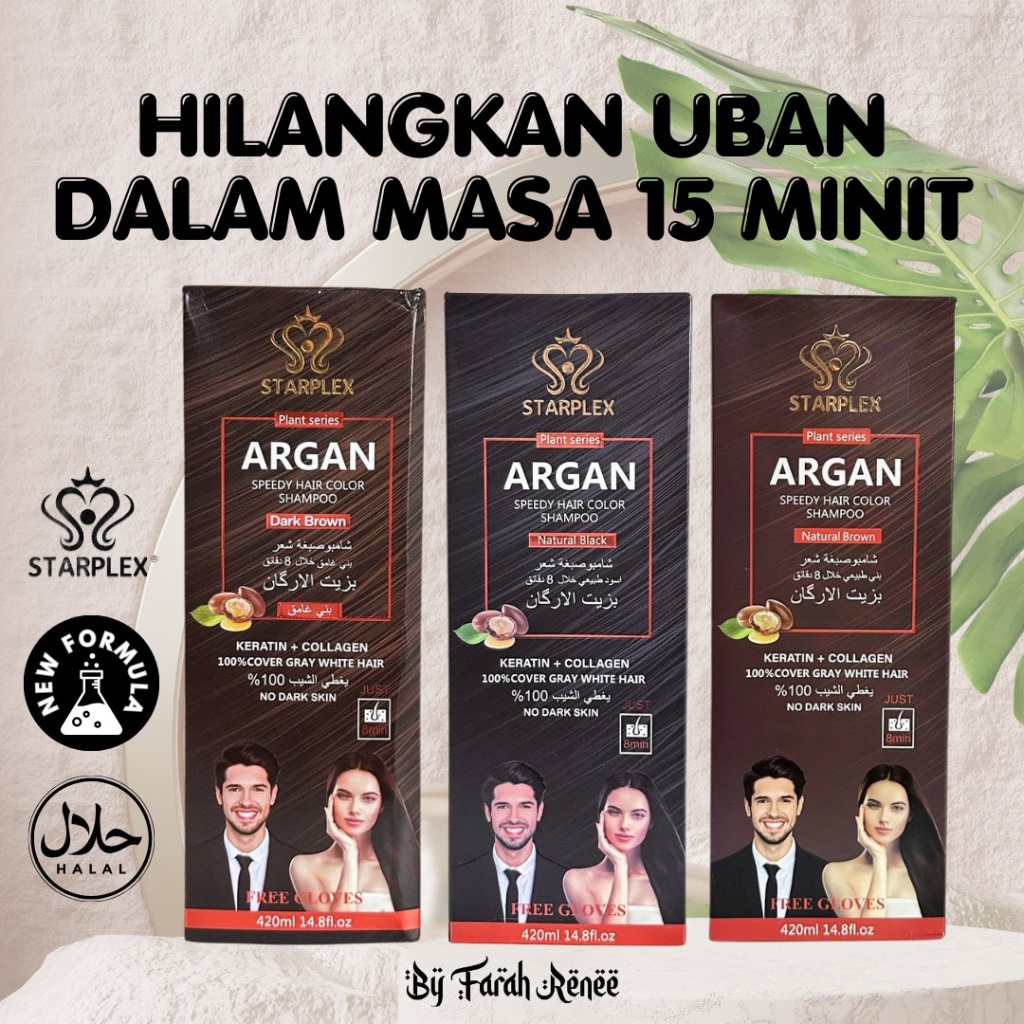 FREE GIFT HALAL STARPLEX ARGAN SHAMPOO UBAN HALAL PEWARNA RAMBUT TELUS ...