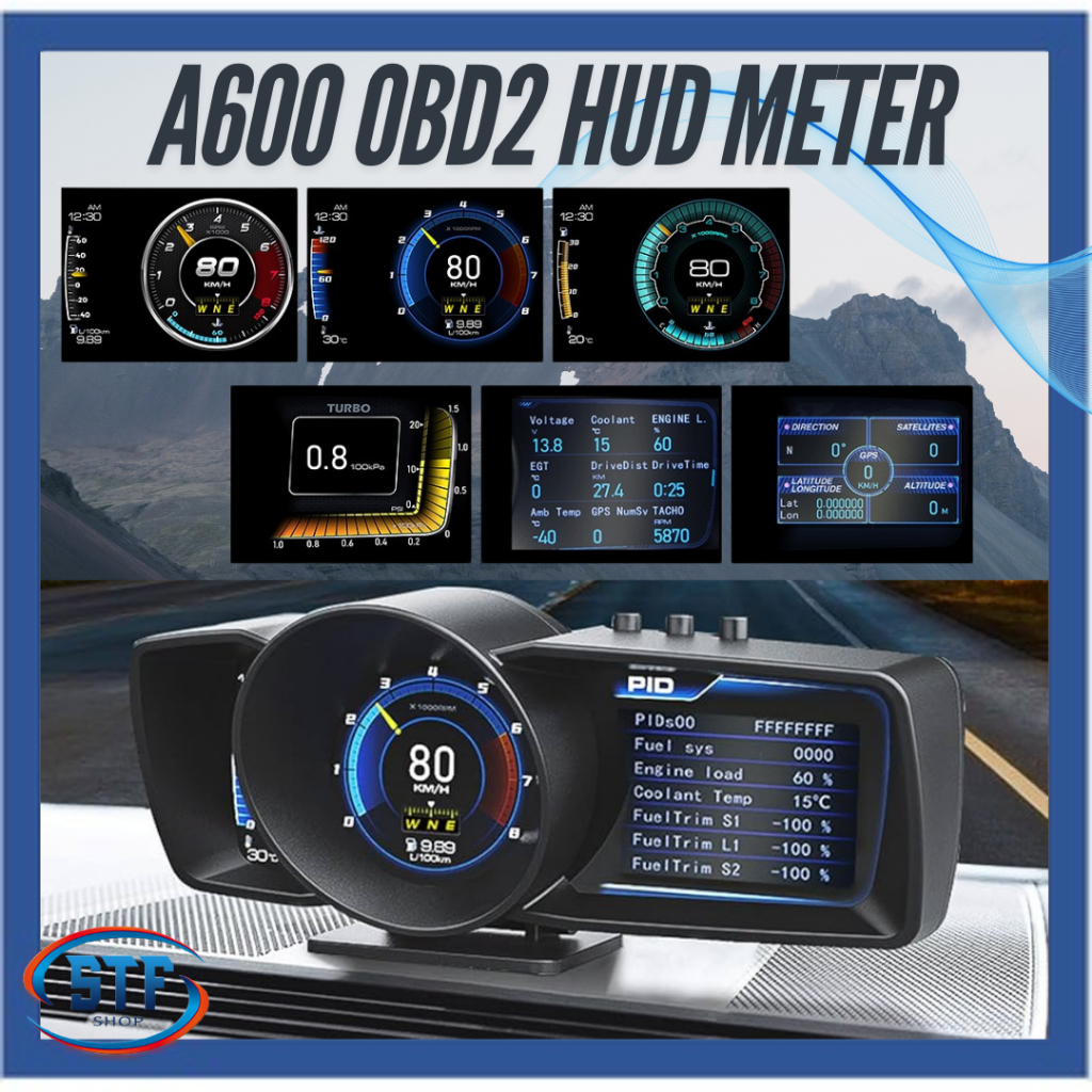 A600 OBD2 Meter Gauge Meter Car GPS Alarm Speed Head-Up LCD display ...