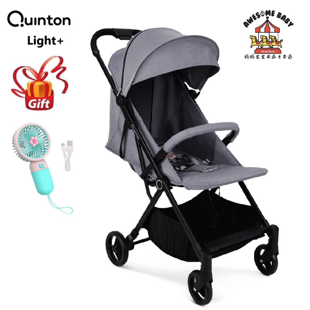 Quinton Light Plus Auto Fold Baby Stroller Newborn To Years Old, Compact  Stroller (1Year Warranty) FREE Portable Fan