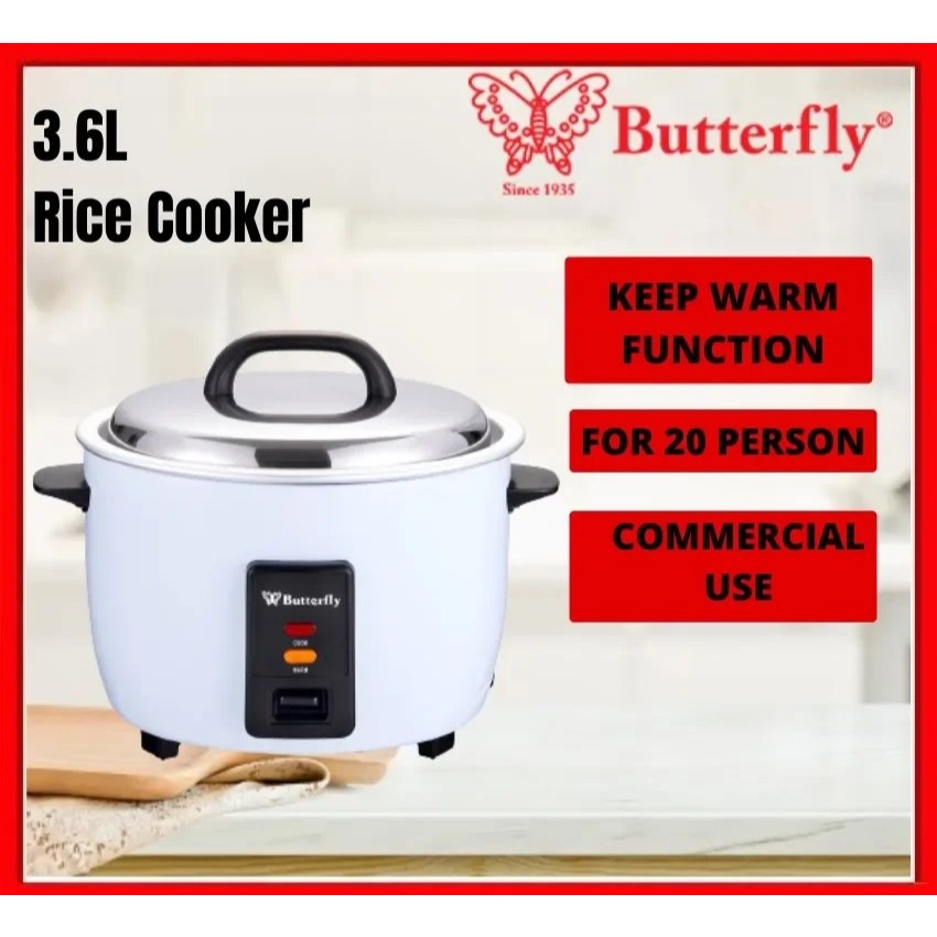 Butterfly 3.6L BRC-6037 Commercial Electric Rice Cooker / Butterfly 8L ...