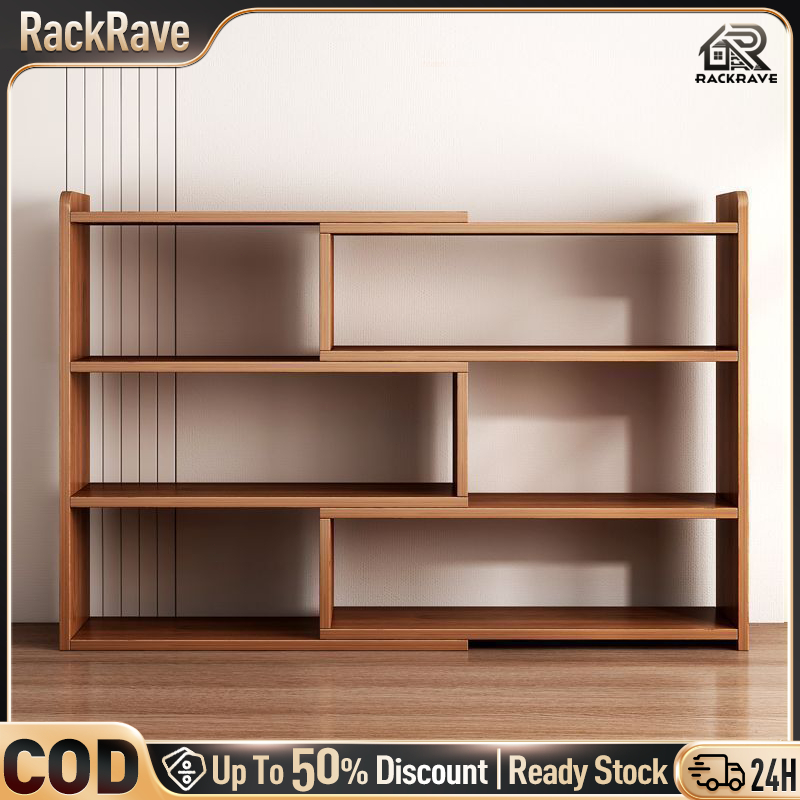 RR-Expandable Desktop Storage Rack Adjustable Bookshelf Multipurpose ...