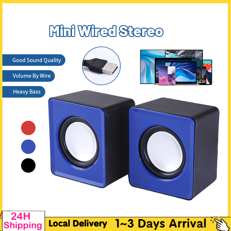🔊PC Speaker Computer Speaker with Volume Control Wired USB Speaker 9D