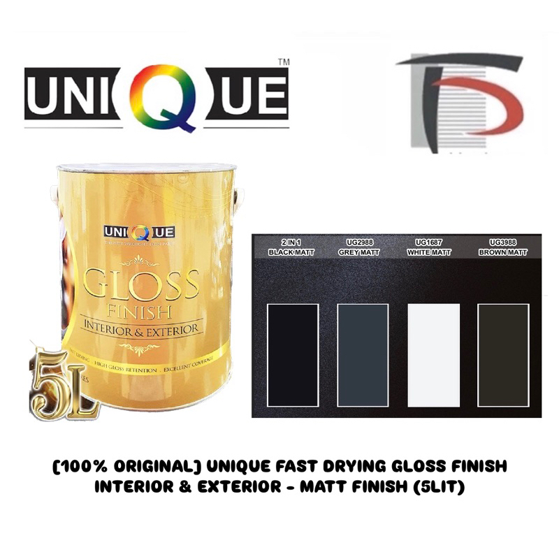 [100% ORIGINAL] UNIQUE FAST DRYING GLOSS FINISH INTERIOR & EXTERIOR ...
