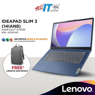 Lenovo IdeaPad Slim 3 14IAN8 14" FHD Laptop (Intel® Core™ i3-N305 | 8GB | 512GB SSD | Intel® UHD Graphics | H&S)