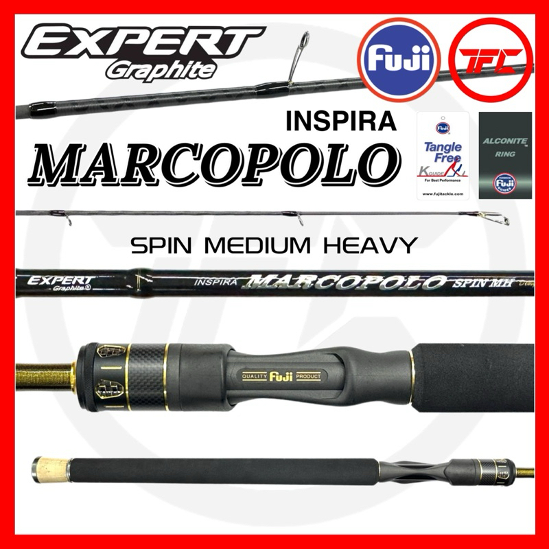 Expert Graphite Marcopolo Inspira Spin MH Spinning Fishing Rod Casting ...