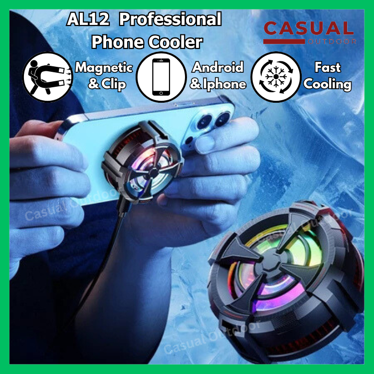 AL12 Phone Radiator Cooler Fast Cooling Fan Mobile Phone Cooler ...