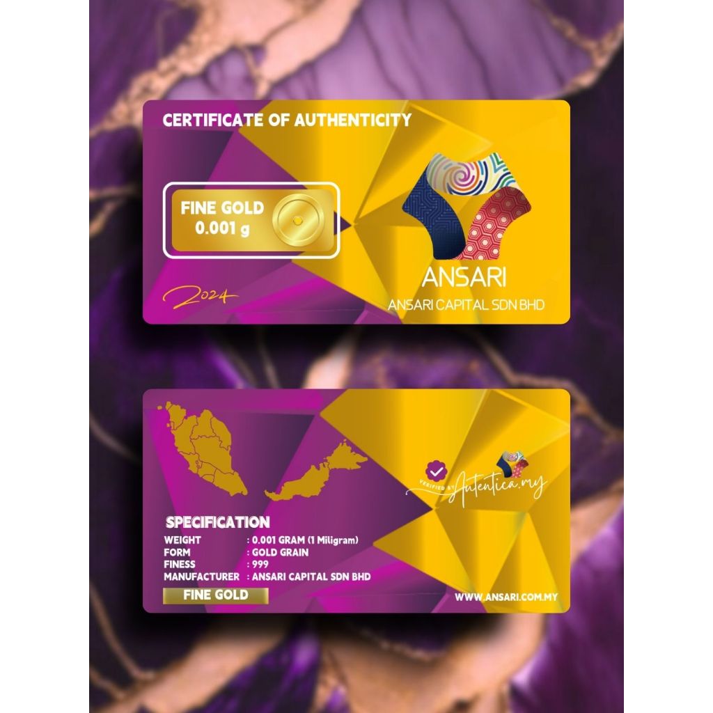 Ansari Premium Gold Bar REAL GOLD | Shopee Malaysia