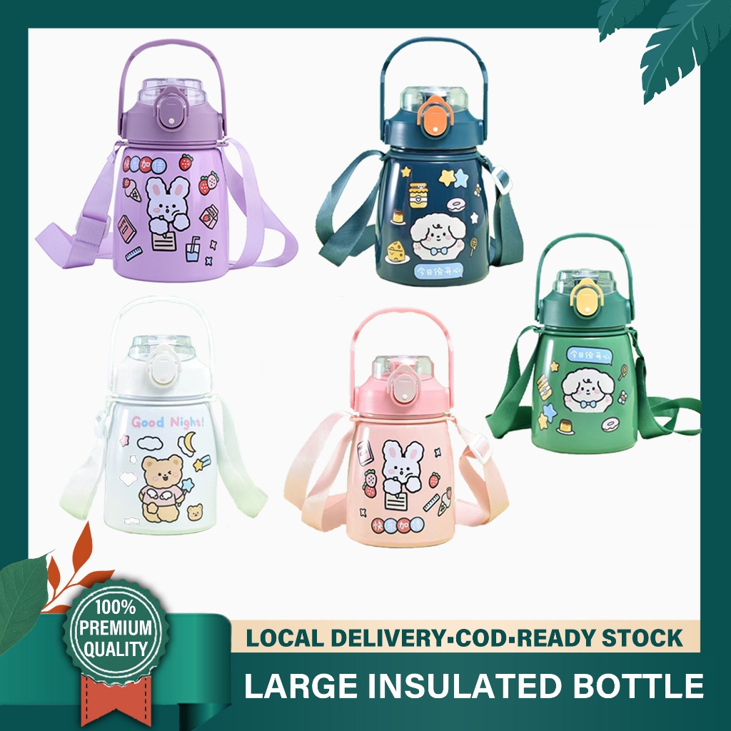 850ml SUS304 Stainless Steel Bottle Sticker Anti Leaking Thermos Boy ...