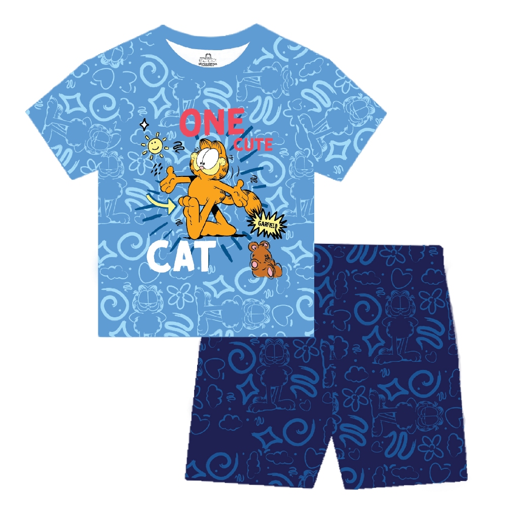 Garfield Kids Graphic Round Neck 2-Piece Printed Set (Top & Bottom ...