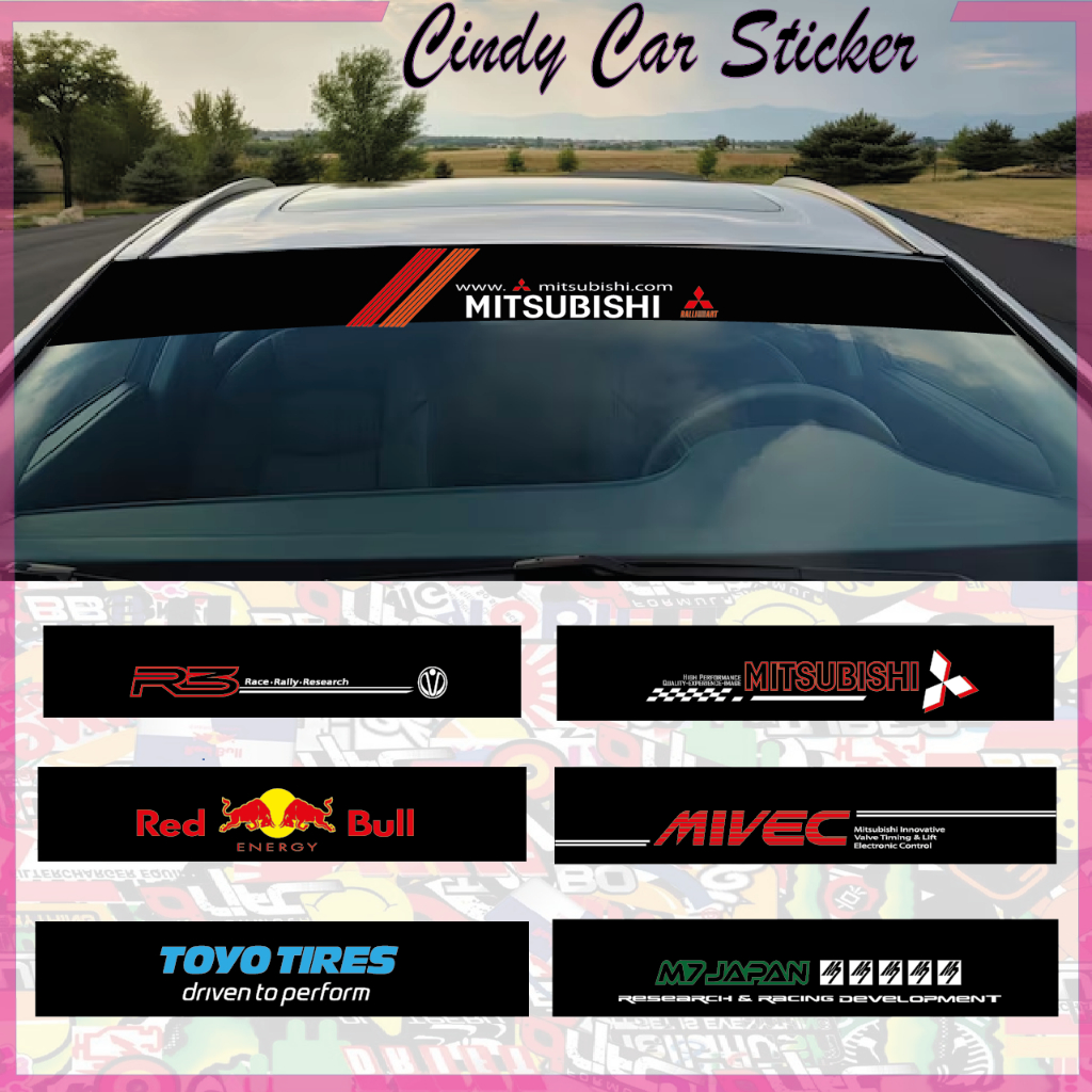 Front Windscreen Windshield Window Sticker TOYOTA HONDA NISSAN ...