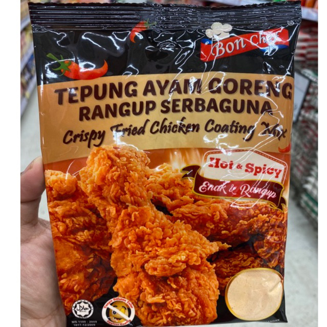 Bon Chef Tepung Ayam Goreng Rangup Hot & Spicy Crispy Fried Chicken