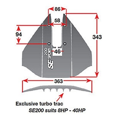 SE Sport 200 Hydrofoil - Performance Upgrade For 8-40HP Outboard Motors