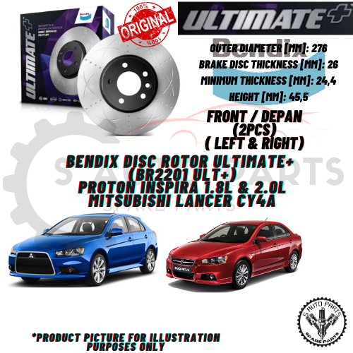 PROTON INSPIRA / MITSUBISHI LANCER CY4A (FRONT OR REAR ) 100% BENDIX ...