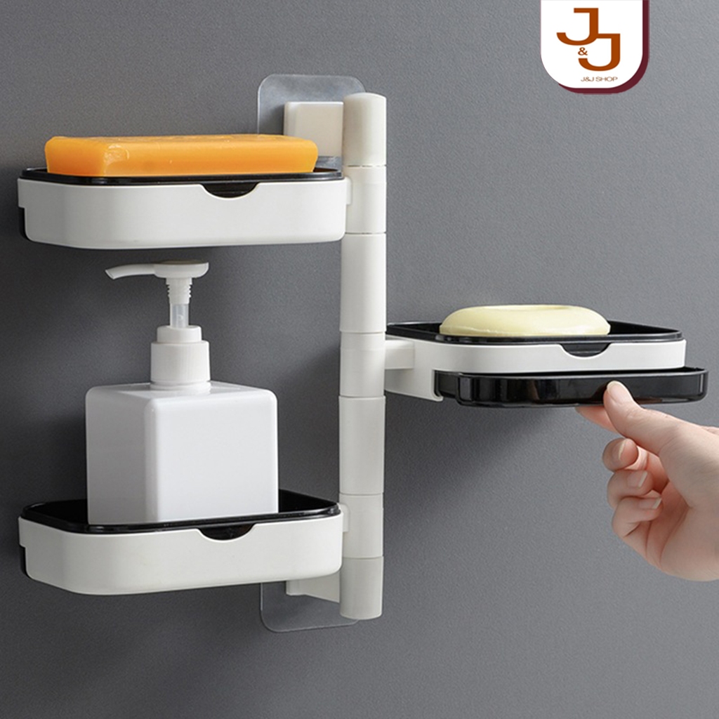 Bathroom no-punch wall-mounted rotating rack European style soap rack ...