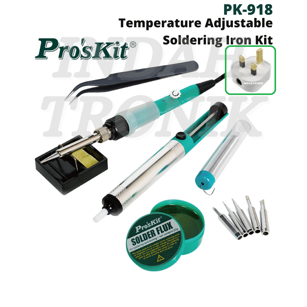 Pro'sKit PK-918 250-500°C Temperature Adjustable Soldering Iron Kit ...