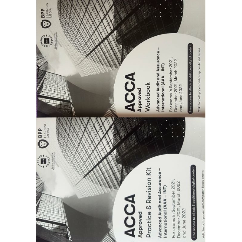 Acca Advanced Audit & Assurance Practice & Revision Kit(2022) | Shopee ...
