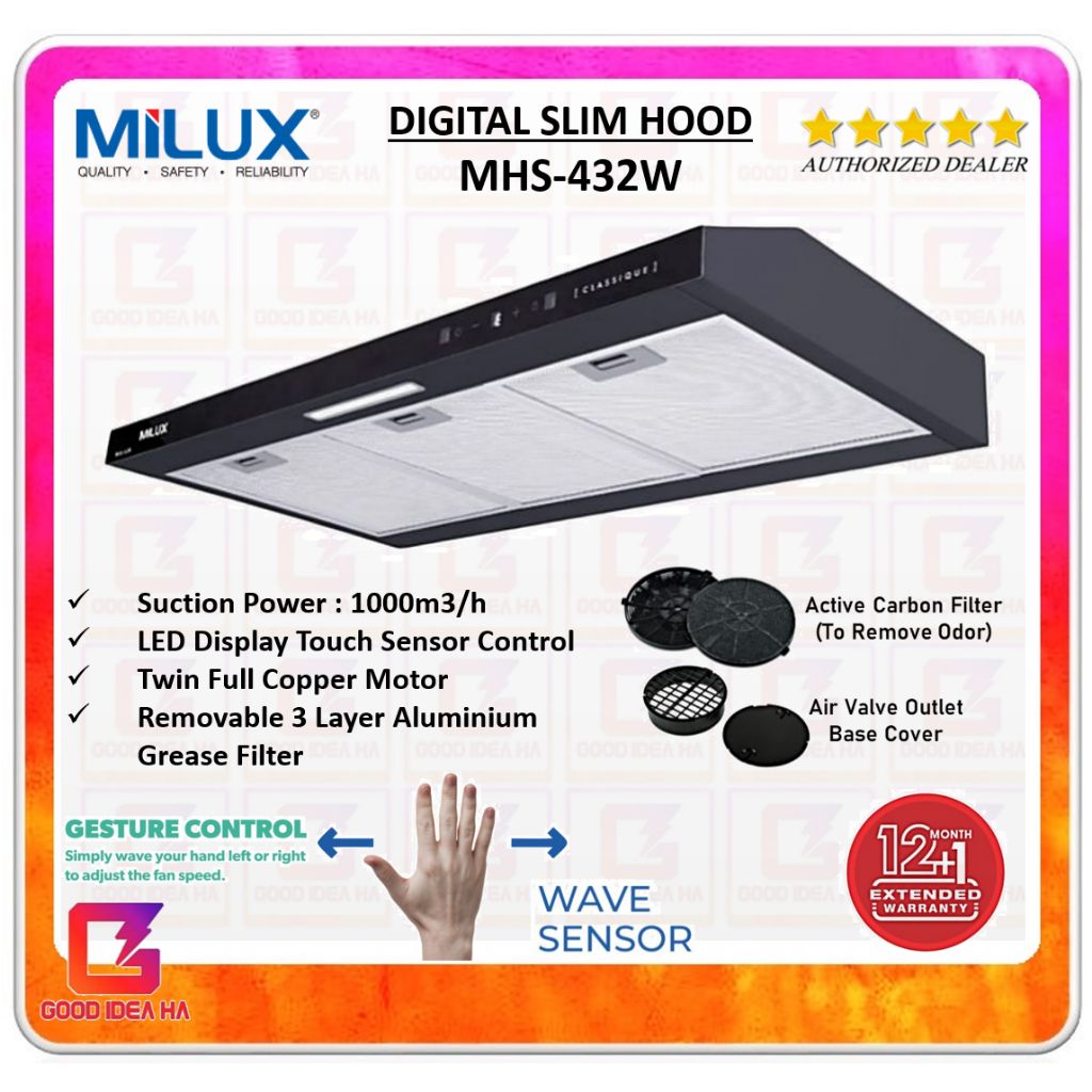 【NEW MODEL】MILUX Digital Slim Hood MHS-S750T / MHS-432W | Shopee Malaysia