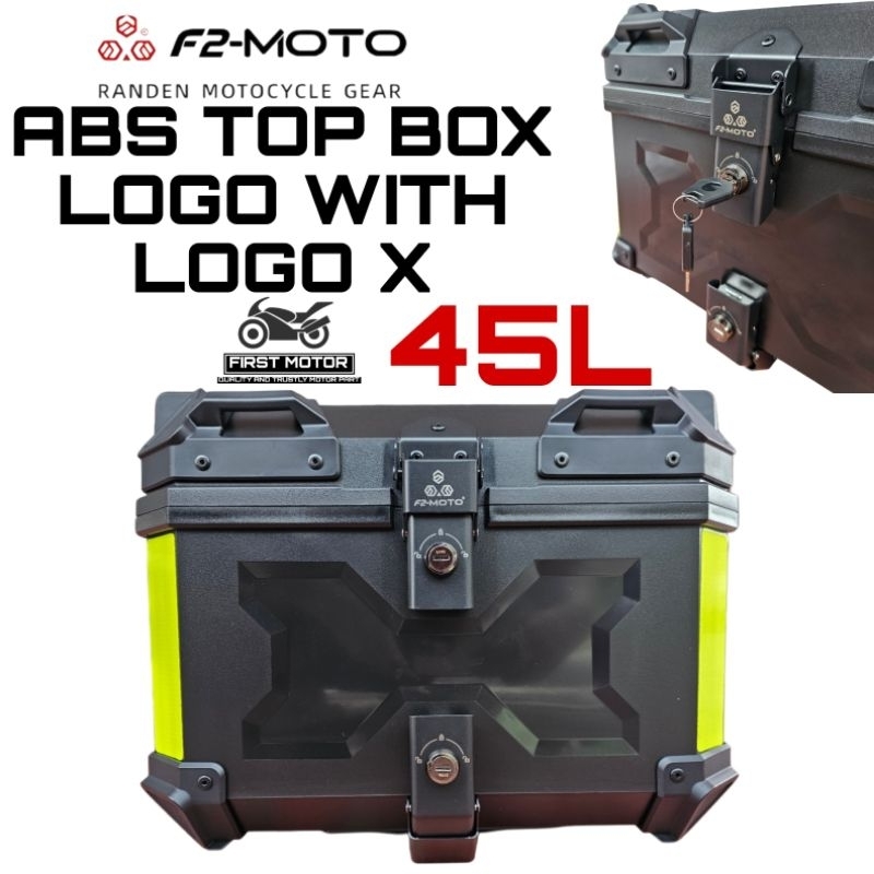 ABS TOP BOX UNIVERSAL BOX WITH X DESIGN ALUMINIUM KOTA MOTOSIKAL PETI ...