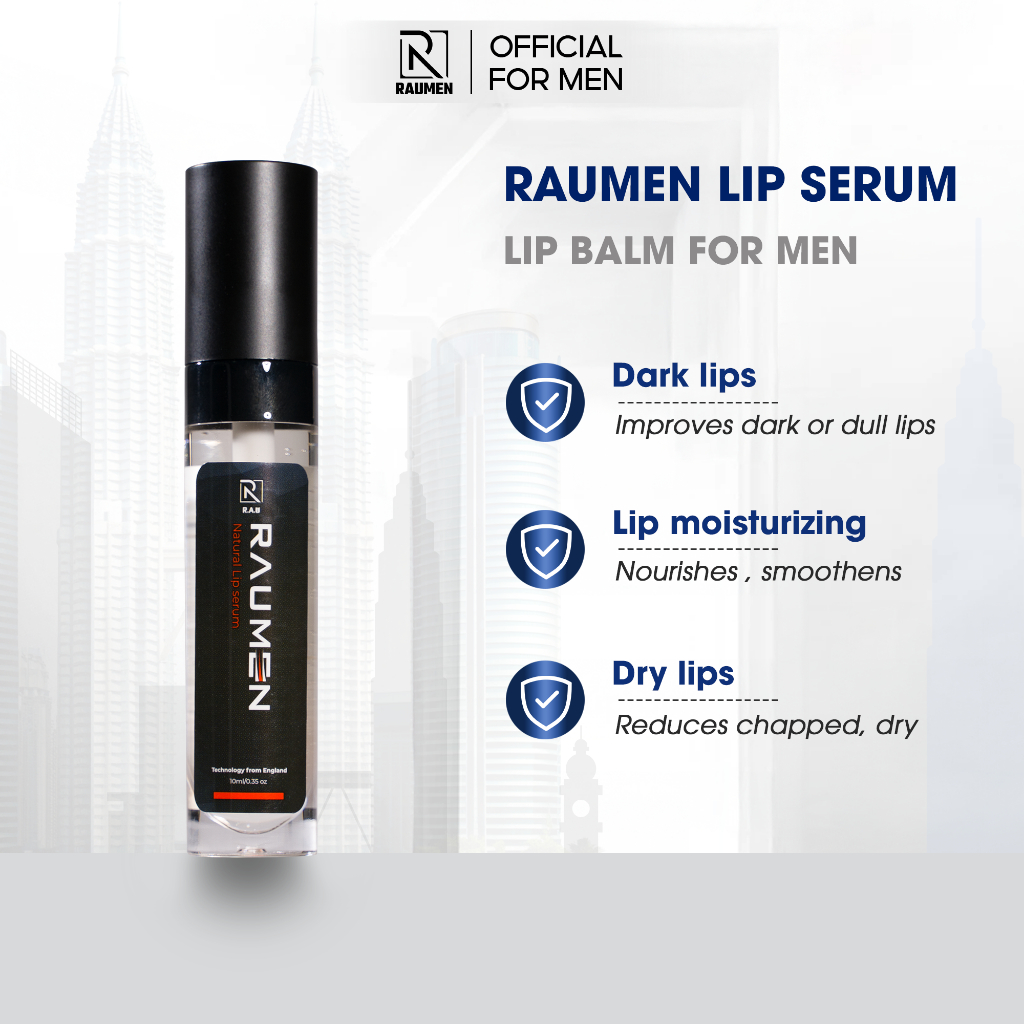 RAUMEN Lip Care Serum Lip balm for men Moisturizes and softens lips ...