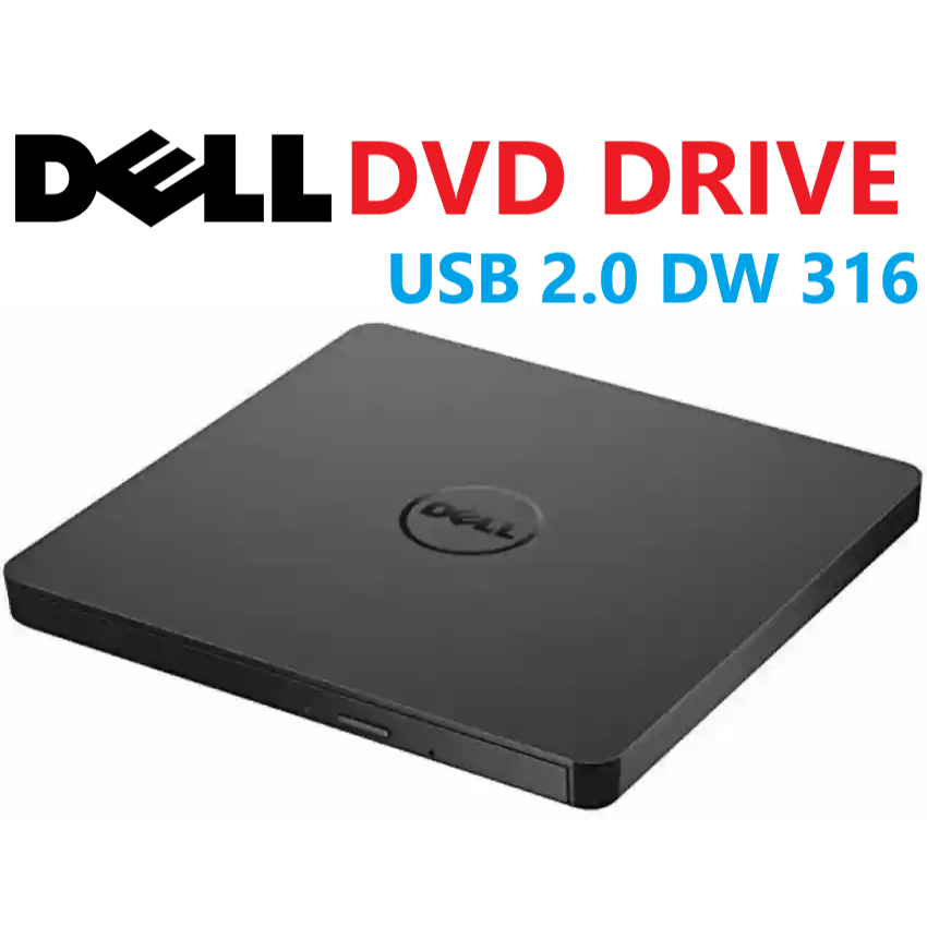 DELL EXTERNAL DVD DRIVE FOR LAPTOP USB 2.0 PORTABLE CD/DVD OPTICAL