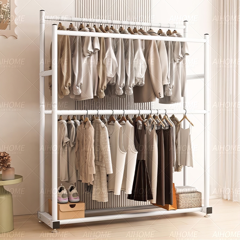 Garment Rack Steel Clothes Pole Rack Clothing Display Hanger Organizer ...
