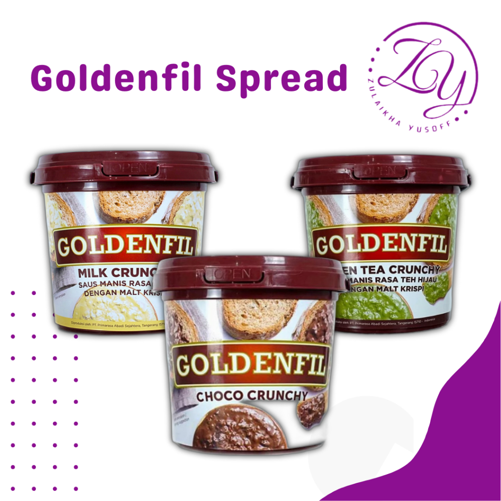 Goldenfil Spread (choco crunchy / green tea crunchy / milk crunchy ...