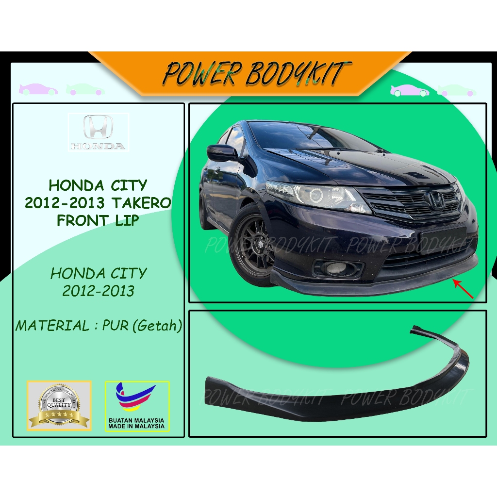 READY STOCK Honda City Facelift 2012-2013 Takero Front Lip City GM3 TMO ...