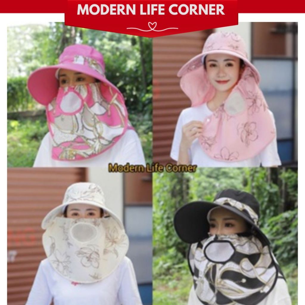 Topi Perempuan/UV Protection/Topi Memancing/Kebun | Shopee Malaysia