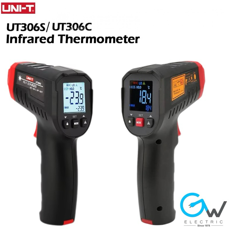 UNI-T UT306C UT306S Laser Infrared Thermometer Digital Industrial Non ...