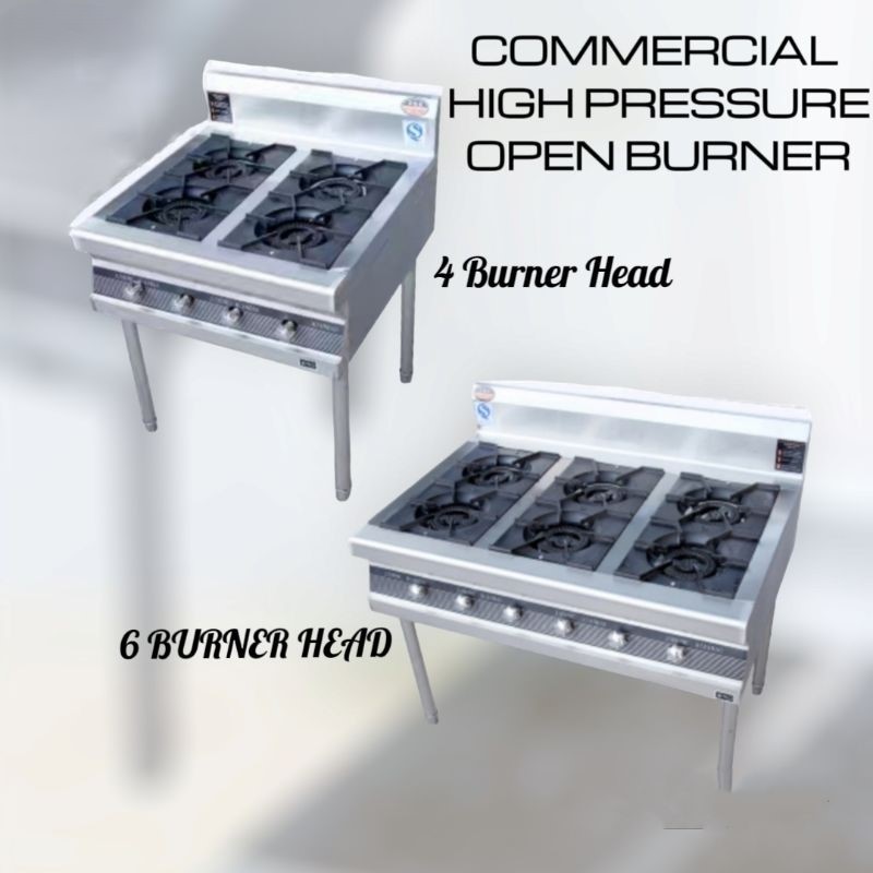 MD SINAR OPEN BURNER COMMERCIAL HIGH PRESSURE HEAVY DUTY GAS STOVE 4