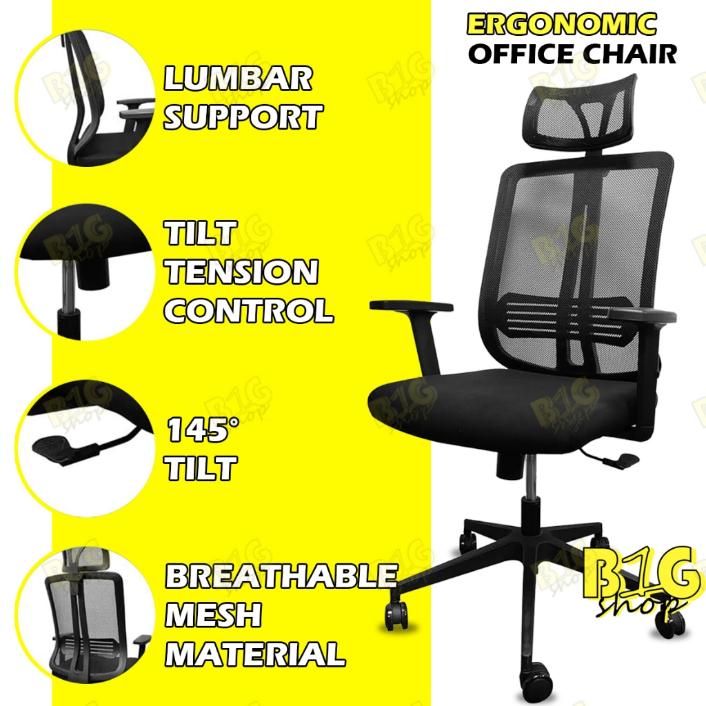 High Back office chair Executive Office Mesh Chair Kerusi, Mesh Winner ...