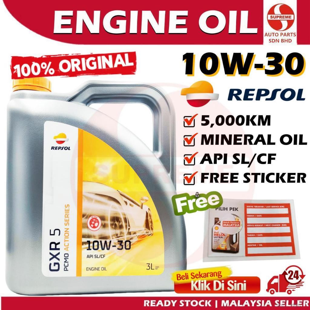 S2U Original Repsol Engine Oil 10W30 3Liter API SL/CF Mineral Oil ...