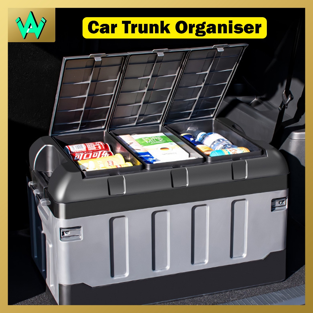 Car Trunk Storage Box Foldable Organizer Rear Bonnet Boot Tray ...
