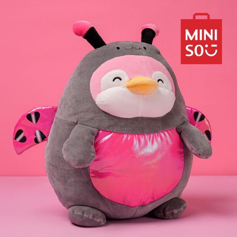 💯🇲🇾NEW! GENUINE MINISO FAMILY SERIES PINK-PENGUIN PLUSH TOY/STUFFED ...