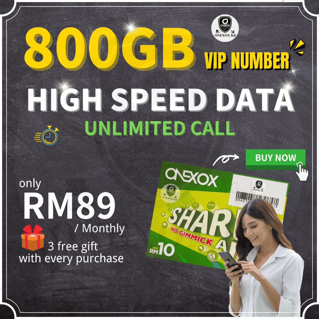 Onexox Simcard Xox Sim Card Black Simcard 800GB Data Unlimited Call ...