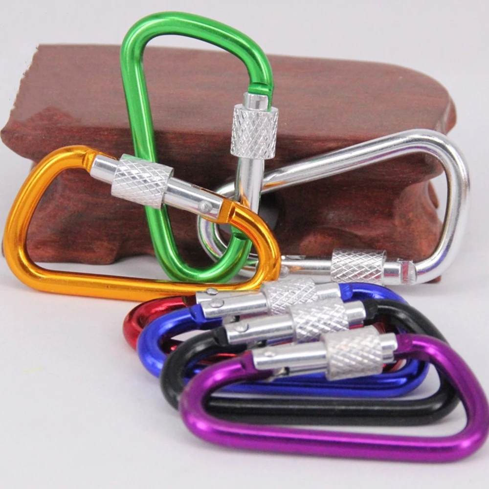 D-Type Carabiner Climbing Locking buckle hanging Alloy backpack buckle ...