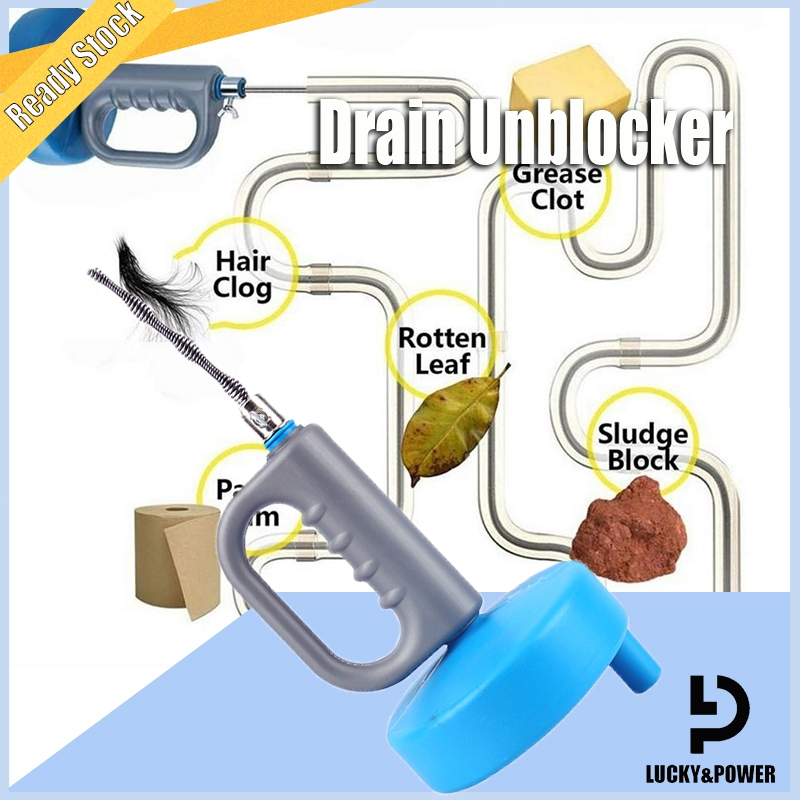 Drain Clog Remover Tool Toilet Clogged Remover and Drain Pipe Unblocker ...