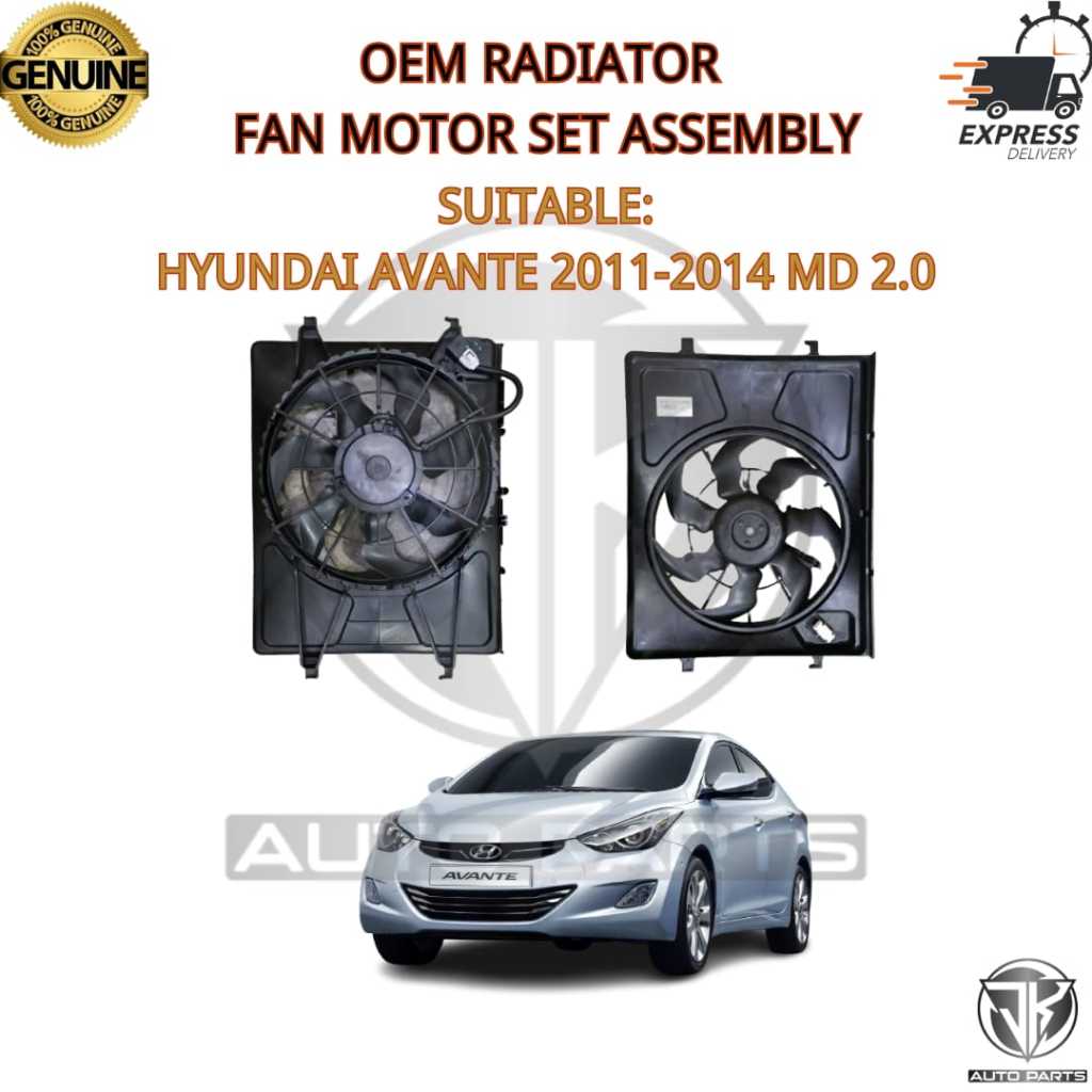 #OEM#RADIATOR FAN MOTOR SET ASSEMBLY HYUNDAI AVANTE 2011-2014 MD 2.0 ...