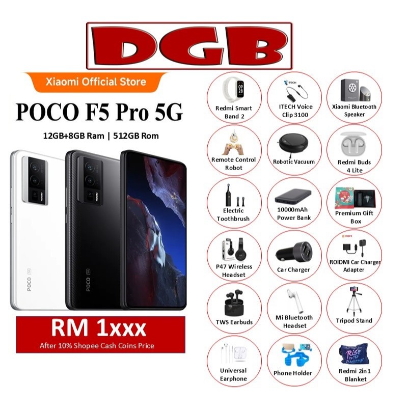 Xiaomi Poco F5 Pro 5G | 12GB+8GB Extended+512GB Rom | 10% Shopee Cash ...