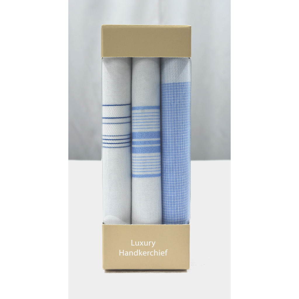 Luxury Men Woven Box Handkerchief 100 Pure Fine Cotton Shopee Malaysia