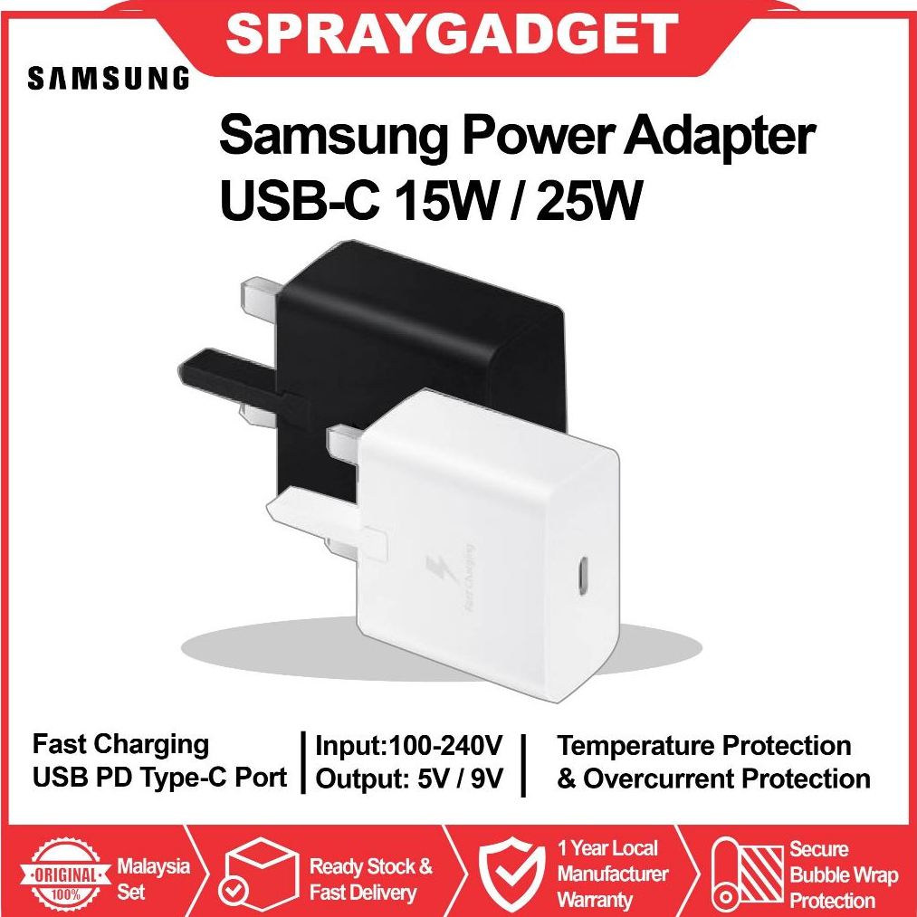 SAMSUNG 15W / 25W PD Power Adapter (USB-C) (without Cable) 🎁Samsung ...