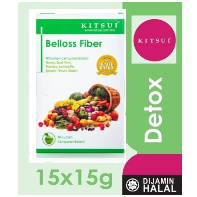 Kitsui Belloss Fibre D'Tox (15 sachets x 15g) Natural Detox Botanical ...