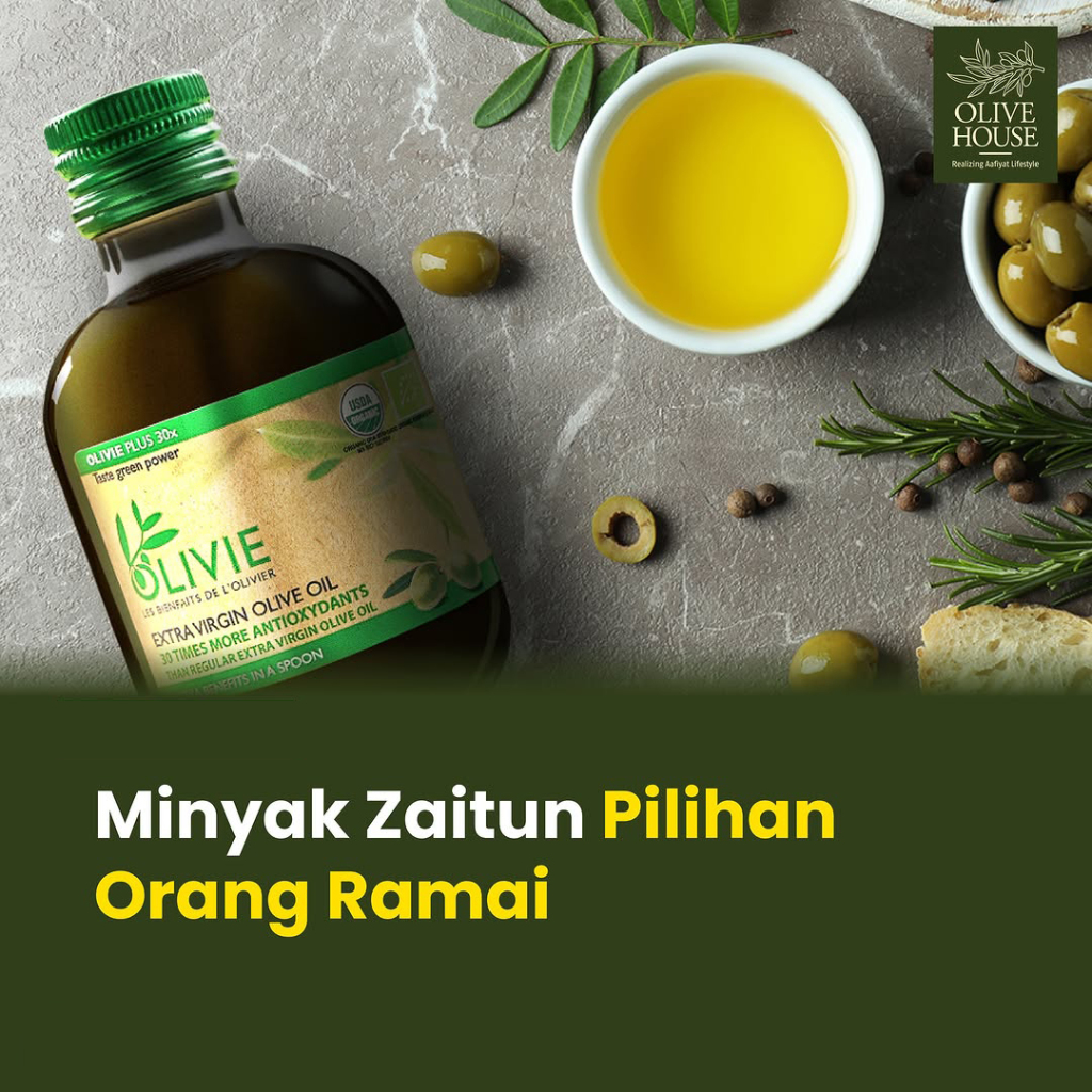OLIVE HOUSE OLIVIE PLUS 30X EXTRA VIRGIN OLIVE OIL 250 ML | Shopee Malaysia