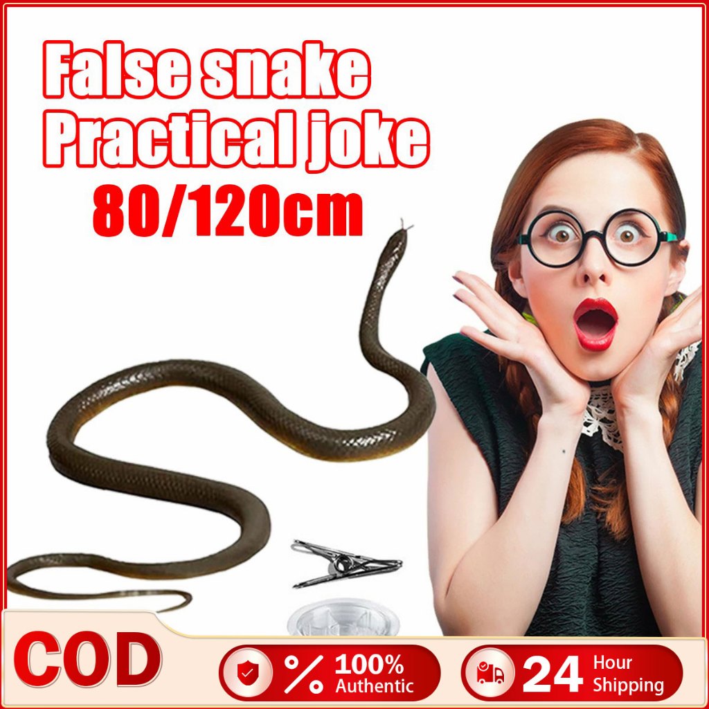 80/120cm Fake Snakes Rubber Snake Realistic 80/120cm Snake Prank with ...