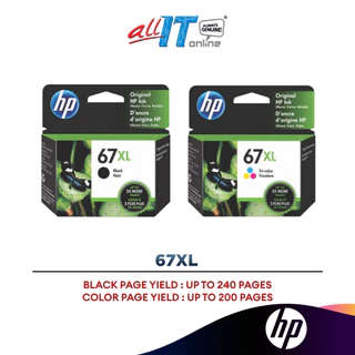 HP 67XL Ink Cartridge (Black/Color) (3YM57AA/3YM58AA)