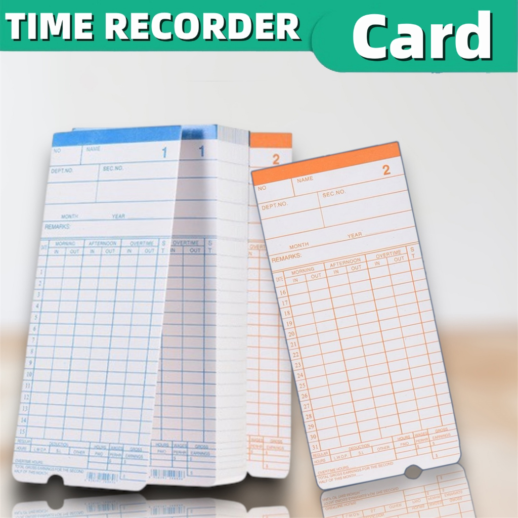 🇲🇾Ready Stock Malaysia TIME CARD FOR PUNCH CARD MACHINE ATTENDANCE ...