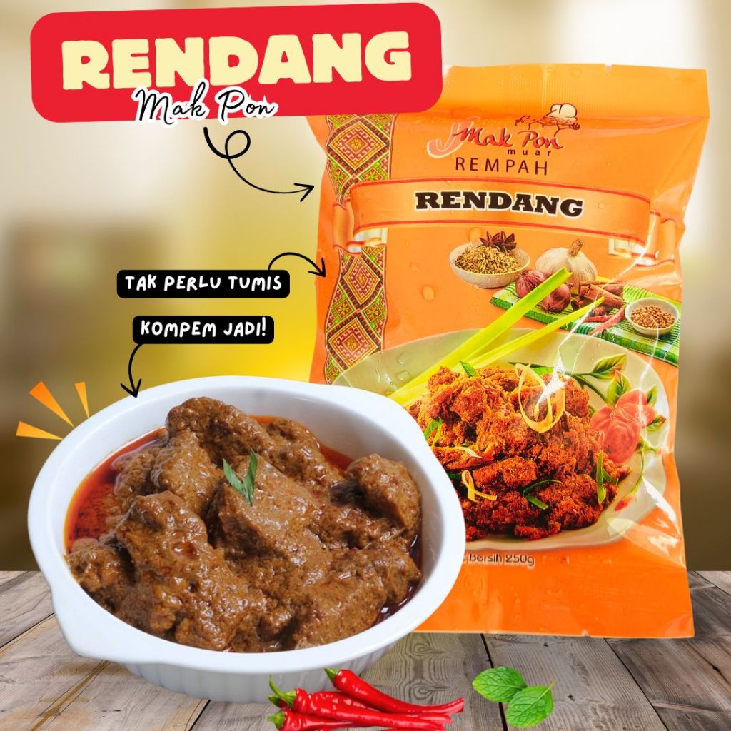 Perencah Rendang Segera Mak Pon Pes Rendang Mak Pon Pes Rendang Ayam ...