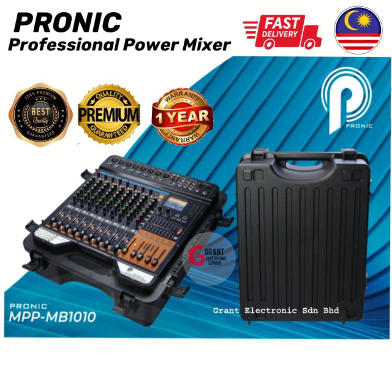 Pronic AmpAudio 10 Channels Professional Power Mixer Amplifier MB1010 ...