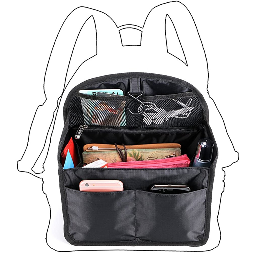 Backpack Insert Organizer, Handbag Organizer Hanging Lightweight Travel ...